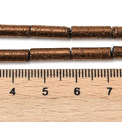 Electroplated Natural Lava Rock Beads Strands G-K388-03B-04-1