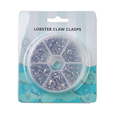 Tarnish Resistant 304 Stainless Steel Lobster Claw Clasps STAS-JP0004-07P-1