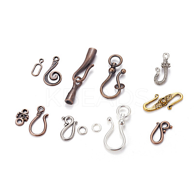 Tibetan Style Alloy Clasps TIBE-MSMC021-01-1