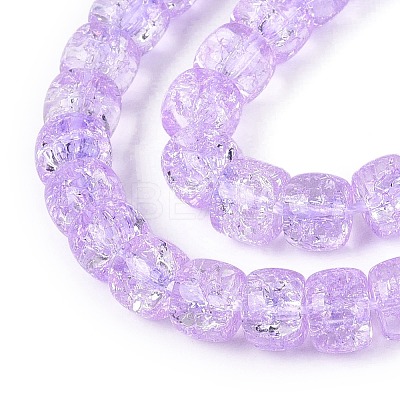 Crackle Transparent Glass Beads Strands GLAA-N069-03A-07-1