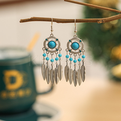 Alloy Resin Dangle Earrings FS-WG73BC7-07-1