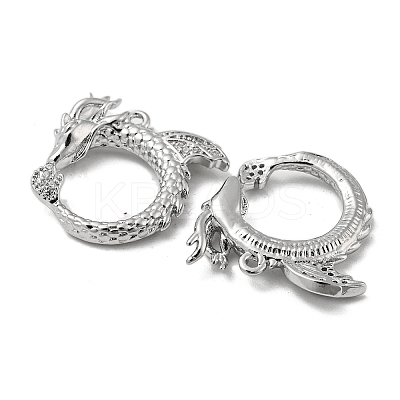 Brass Micro Pave Clear Cubic Zirconia Pendants KK-H460-10P-1