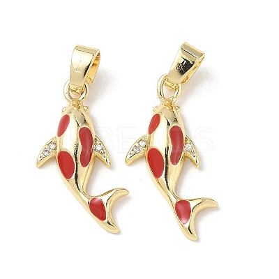 Brass Micro Pave Cubic Zirconia Pendants LS-KK-C104-04A-G-1