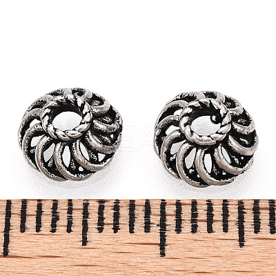 Tibetan Style 925 Sterling Silver Bead Caps STER-T007-72AS-1