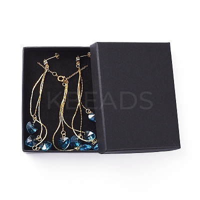 Stud Earrings & Pendant Necklaces Sets SJEW-JS01075-04-1