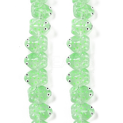 Transparent Glass Enamel Beads Strands GLAA-B021-05B-1
