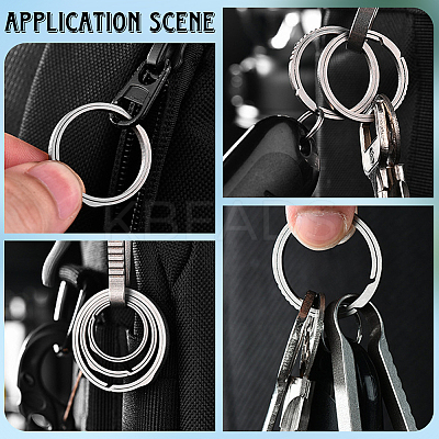 3Pcs Titanium Alloy Split Key Rings FIND-BBC0003-95-1