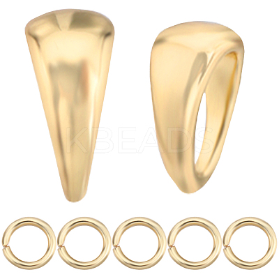 20Pcs Rack Plating Brass Pendant Bails for Soldering FIND-BBC0002-81-1