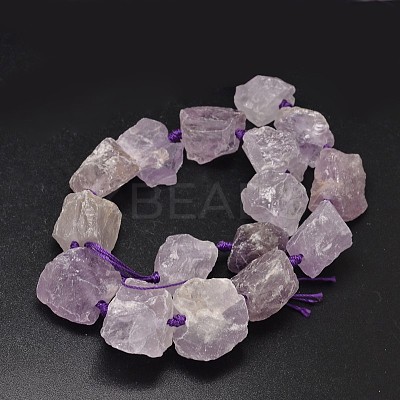 Nuggets Natural Amethyst Bead Strands G-F289-34A-1