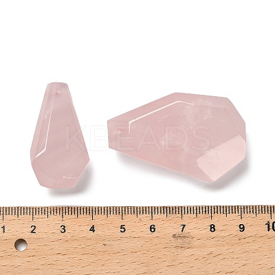 Natural Rose Quartz Pendants G-Z073-01-1