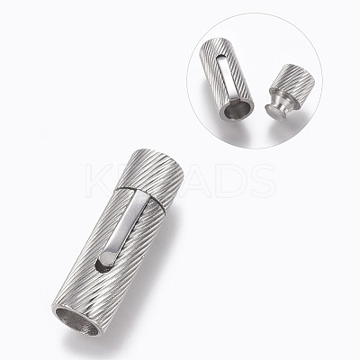 Tarnish Resistant 304 Stainless Steel Bayonet Clasps STAS-O114-042A-P-1