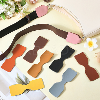 8 Bags 8 Colors Cowhide Purse Suspension Clasps Bag Strap Connector Fabric PURS-CL0001-04A-1