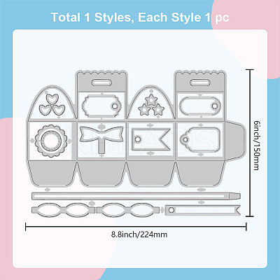 Carbon Steel Cutting Dies Stencils DIY-WH0309-1492-1