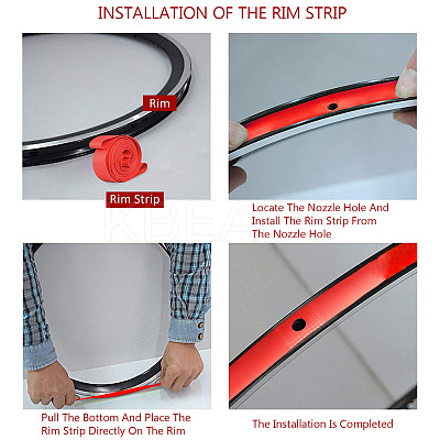 PVC Bicycle Tire Rim Protect Tapes AJEW-GF0001-62-1