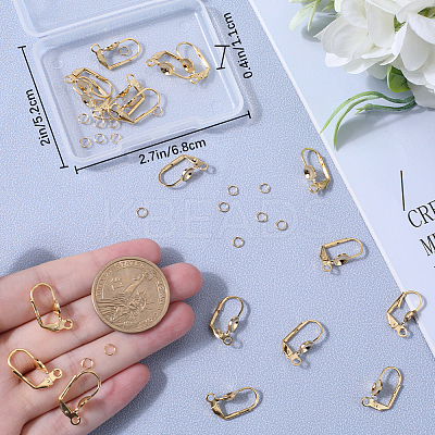 20Pcs Brass Leverback Earring Findings KK-BBC0010-51-1