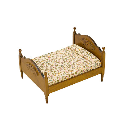 Miniature Wood Double Bed Model PW-WG38059-01-1