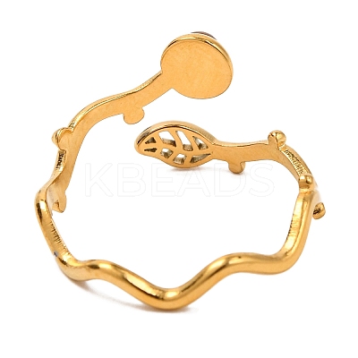 Natural Tiger Eye Finger Rings RJEW-Q822-36G-01-1