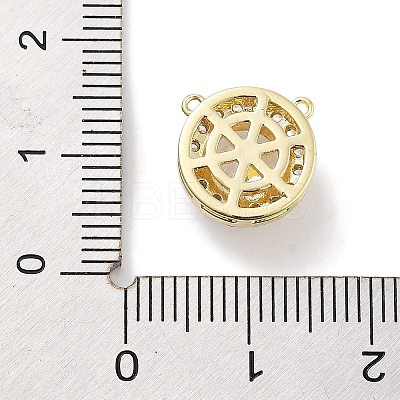 Brass Micro Pave Clear Cubic Zirconia Pendants ZIRC-L104-004G-1