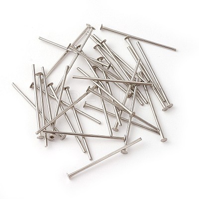Tarnish Resistant 304 Stainless Steel Flat Head Pins LS-STAS-G185-07P-0.7x16mm-1