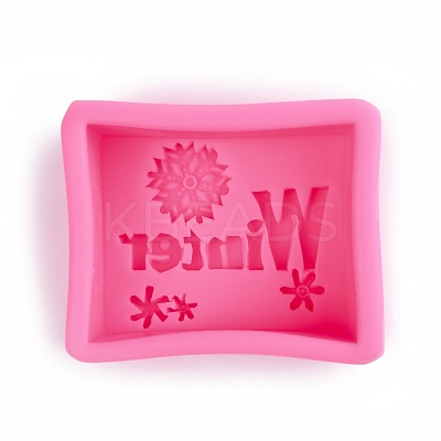 Word Winter Silicone Molds X-DIY-R078-24-1