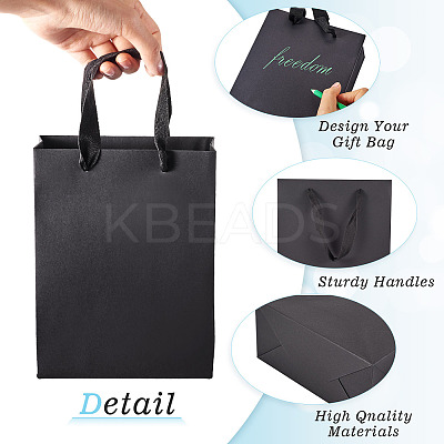 15Pcs 3 Sizes Rectangle Paper Gift Storage Tote Bags with Handle ABAG-TA0001-73B-1