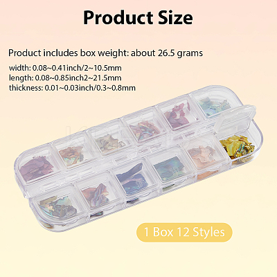 1 Set 12 Colors Shell Slices MRMJ-SP0001-05A-1