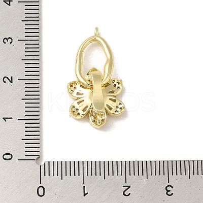 Brass Micro Pave Clear Cubic Zirconia Fold Over Clasps LS-KK-G499-16G-1