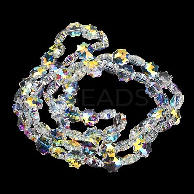 Electroplate Transparent Glass Beads EGLA-H112-04AB-01-1