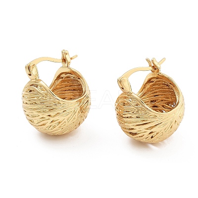 Rack Plating Brass Hoop Earrings EJEW-C108-04G-1