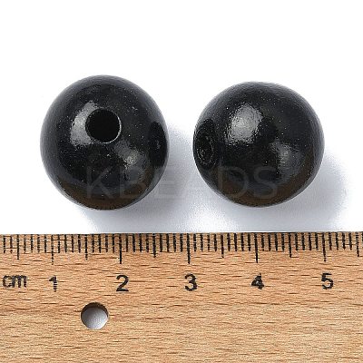 Wood Large Hole European Beads WOOD-D027-01B-1