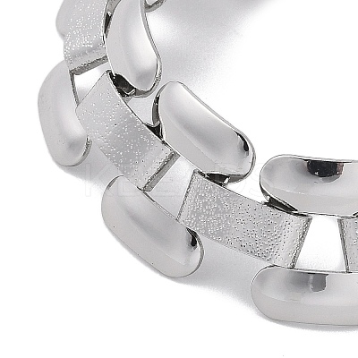 Non-Tarnish 304 Stainless Steel Panther Chain Bracelets for Women Men BJEW-Q343-01P-1