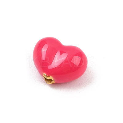 Brass Enamel Beads KK-G541-01C-1