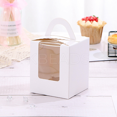 Foldable Individual Kraft Paper Cake Box BAKE-PW0001-443A-1