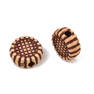 Opaque Acrylic Imitation Wood Beads AC-CBAB80E-01D-1
