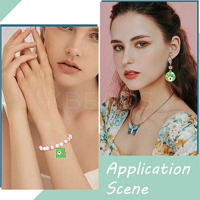 28Pcs 7 Styles Alloy Enamel Pendants FIND-SC0019-56-1