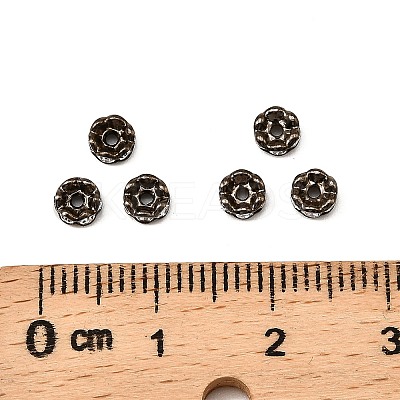 Flower Brass Crystal Rhinestone Bead Spacers RB-D302-B-1