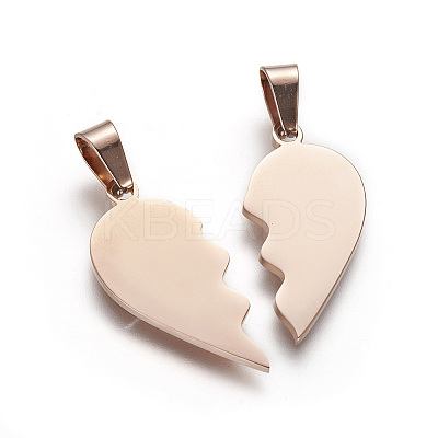 304 Stainless Steel Split Pendants LS-STAS-F214-01RG-1