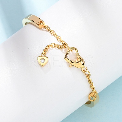 304 Stainless Steel Link Bracelets for Women BJEW-B161-07G-1