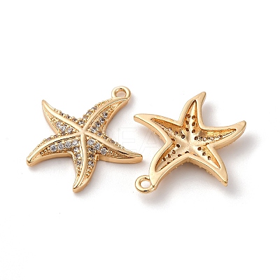 Brass Micro Pave Cubic Zirconia Pendants KK-Z112-08G-1