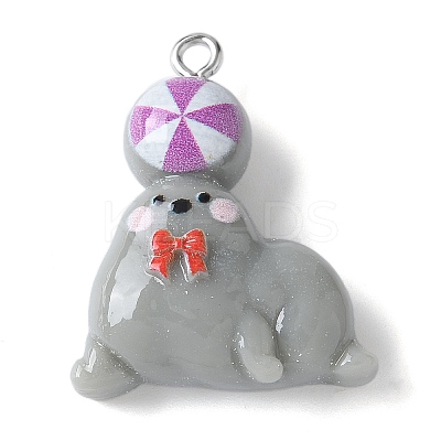 Circus Opaque Resin Pendants RESI-S019-01F-1