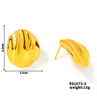 Fashionable 304 Stainless Steel Stud Earrings ZI8311-10-1