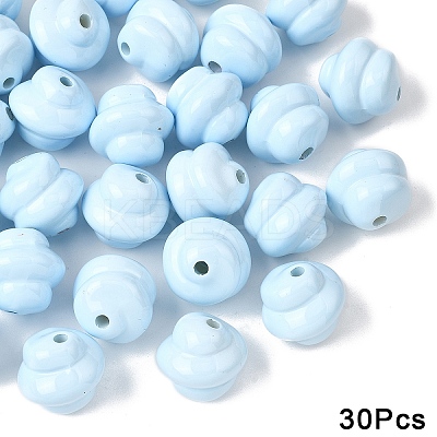 30Pcs Opaque Acrylic Beads OACR-YW0003-87C-1
