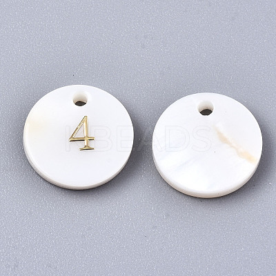 Natural Freshwater Shell Charms SHEL-Q023-04-1
