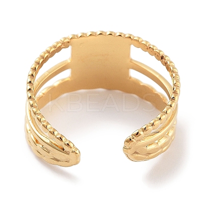 304 Stainless Steel Open Cuff Rings RJEW-K273-10G-1