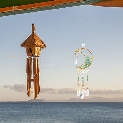 Crystal Chandelier Glass Teardrop Pendant Decorations HJEW-PH01778-03-1