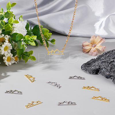 20Pcs 2 Colors Stainless Steel Outline Connector Charms STAS-UN0047-49-1