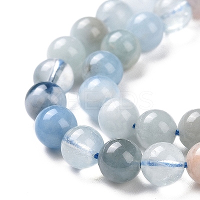 Natural Aquamarine Beads Strands G-R446-6mm-39-1