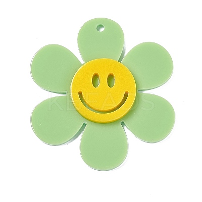 Opaque Acrylic Big Pendants OACR-P012-B07-1