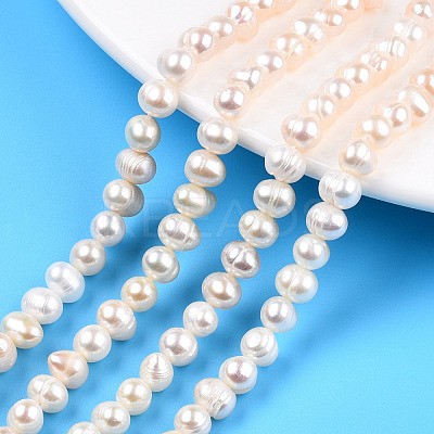 Grade AB Natural Cultured Freshwater Pearl Beads Strands PEAR-N013-05G-1