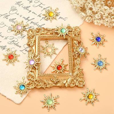 26Pcs 13 Colors Acrylic Pendants RB-CJ0001-04-1